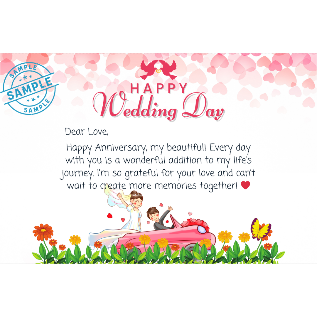 Happy Wedding Day - Greeting Card