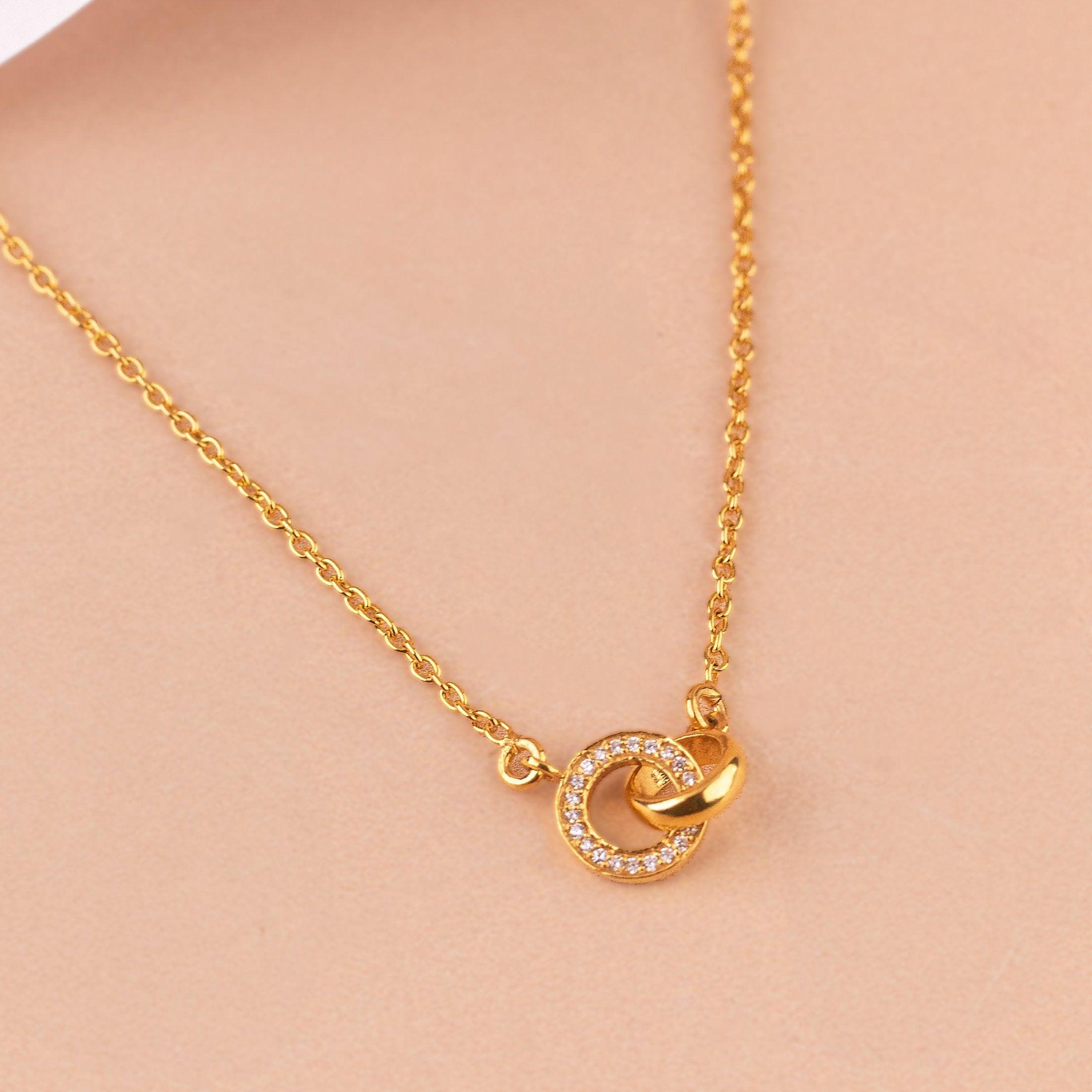 Eternal Bond of Strength Linked 925 Silver Necklace