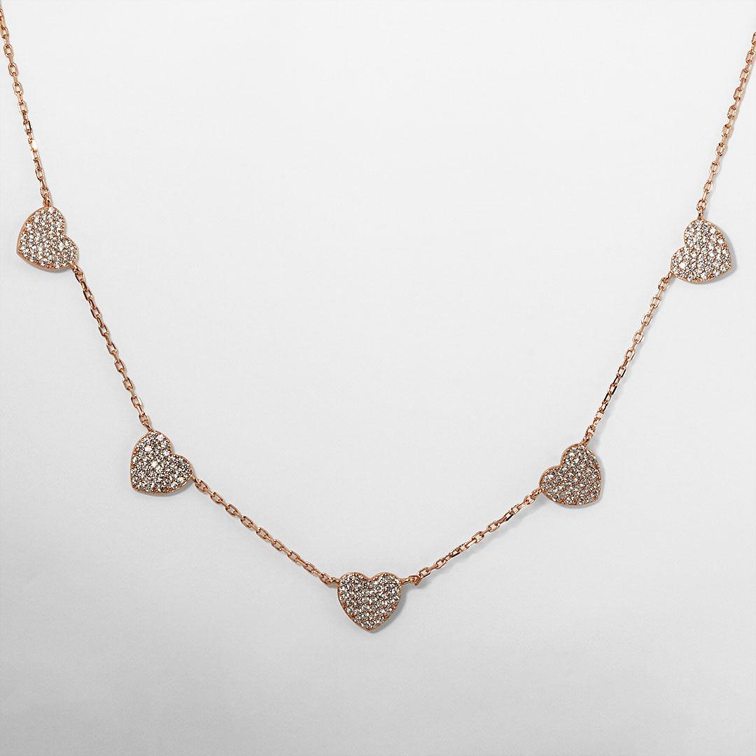 Rose Gold Necklace 925 Sterling Silver