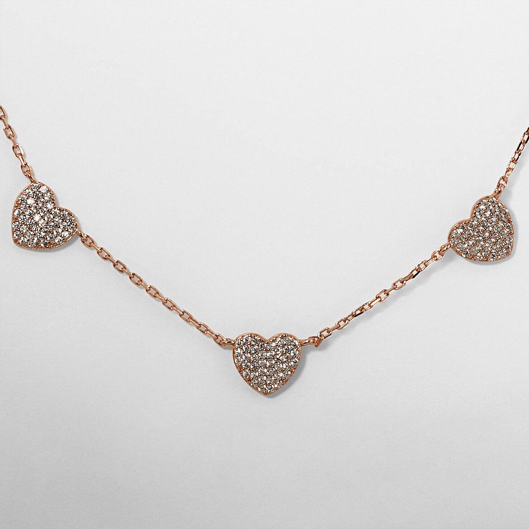 Rose Gold Necklace 925 Sterling Silver