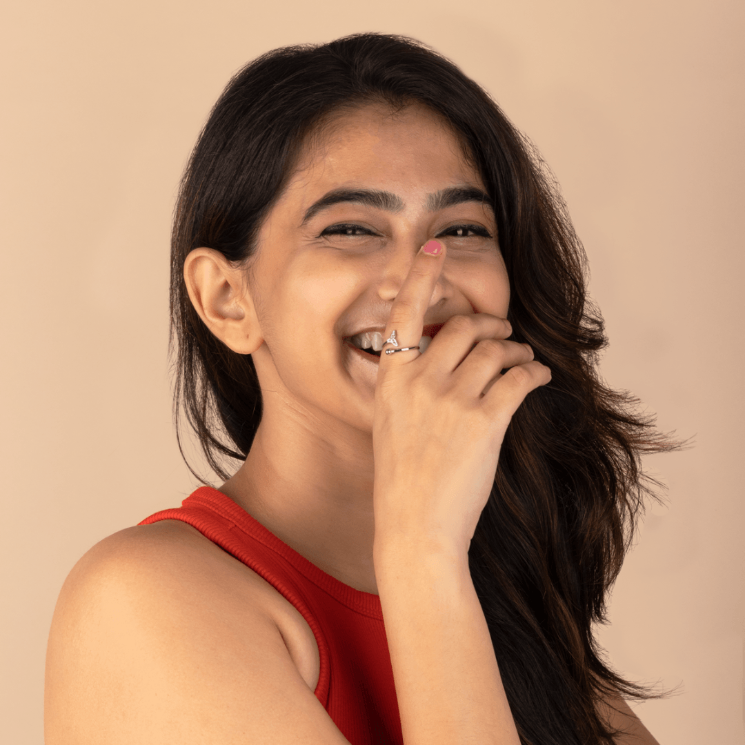 Silver Fin Freedom Rhodium Plated 925 Adjustable Ring