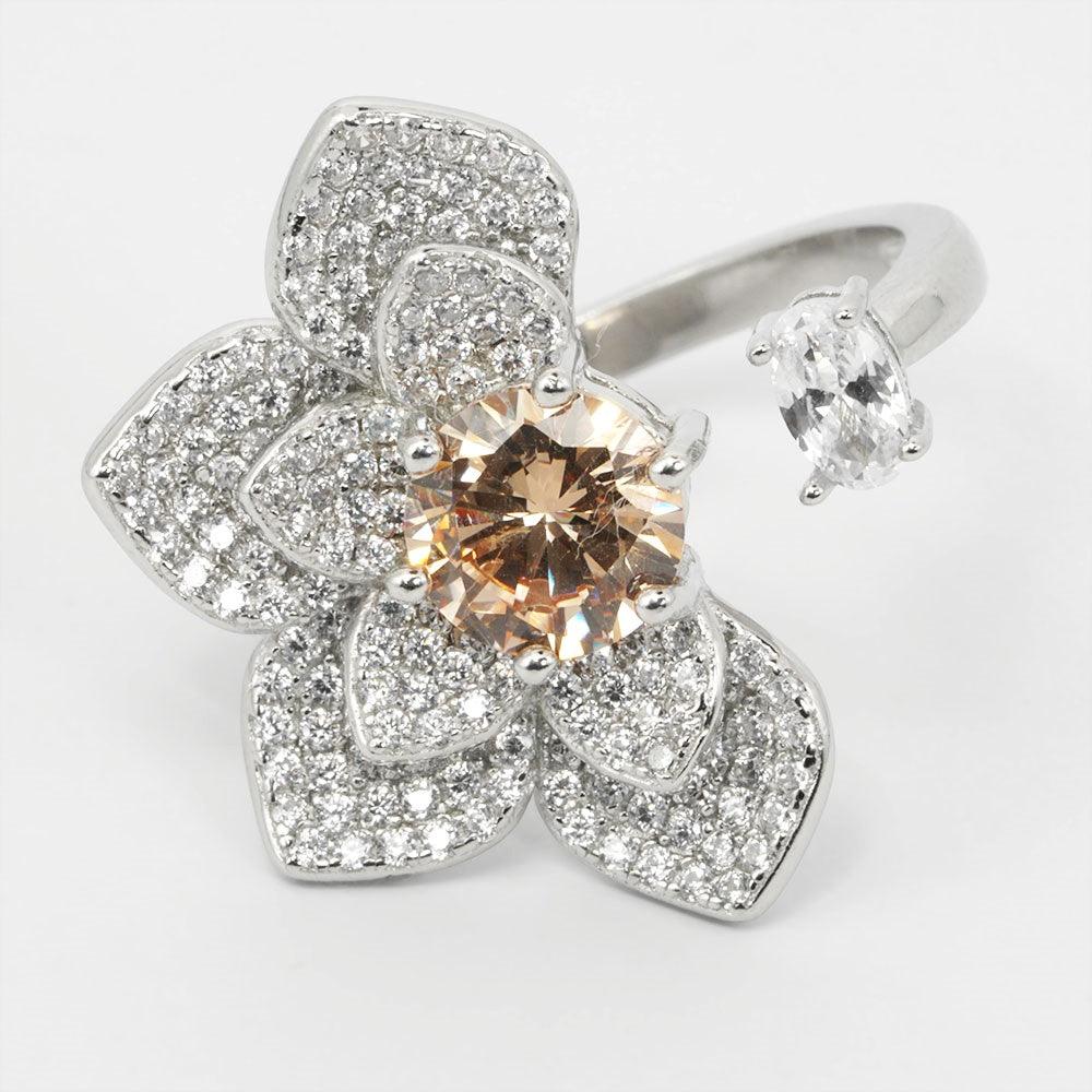 flower-925-silver-ring