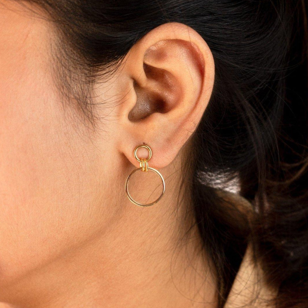 linked-18k-gold-plated-925-Silver-studs