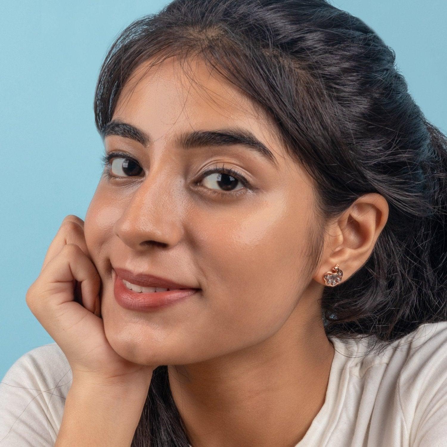 peacock-stud-silver-earrings